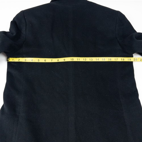 Fleurette Cashmere Coat Women's 2 Vintage Black 100% Cashmere Long Overcoat - Picture 14 of 15