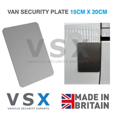 UNIVERSAL VAN - DOOR / BODYWORK HOLE - SECURITY REPAIR PLATE (150X200MM) BRUSHED