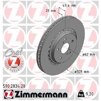 2X Bremsscheibe FüR Toyota RAV A4 2.0 2.5 15 Bis 18 Zimmermann Teil QualitäT