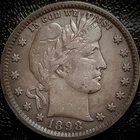 1898 Barber Quarter - XF - 90% Silver 25C