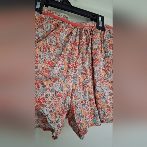 Floral Print Girls Short Skirt Flowy Sz 10/12 Summer Beachy Travel Casual Boho - Picture 3 of 4