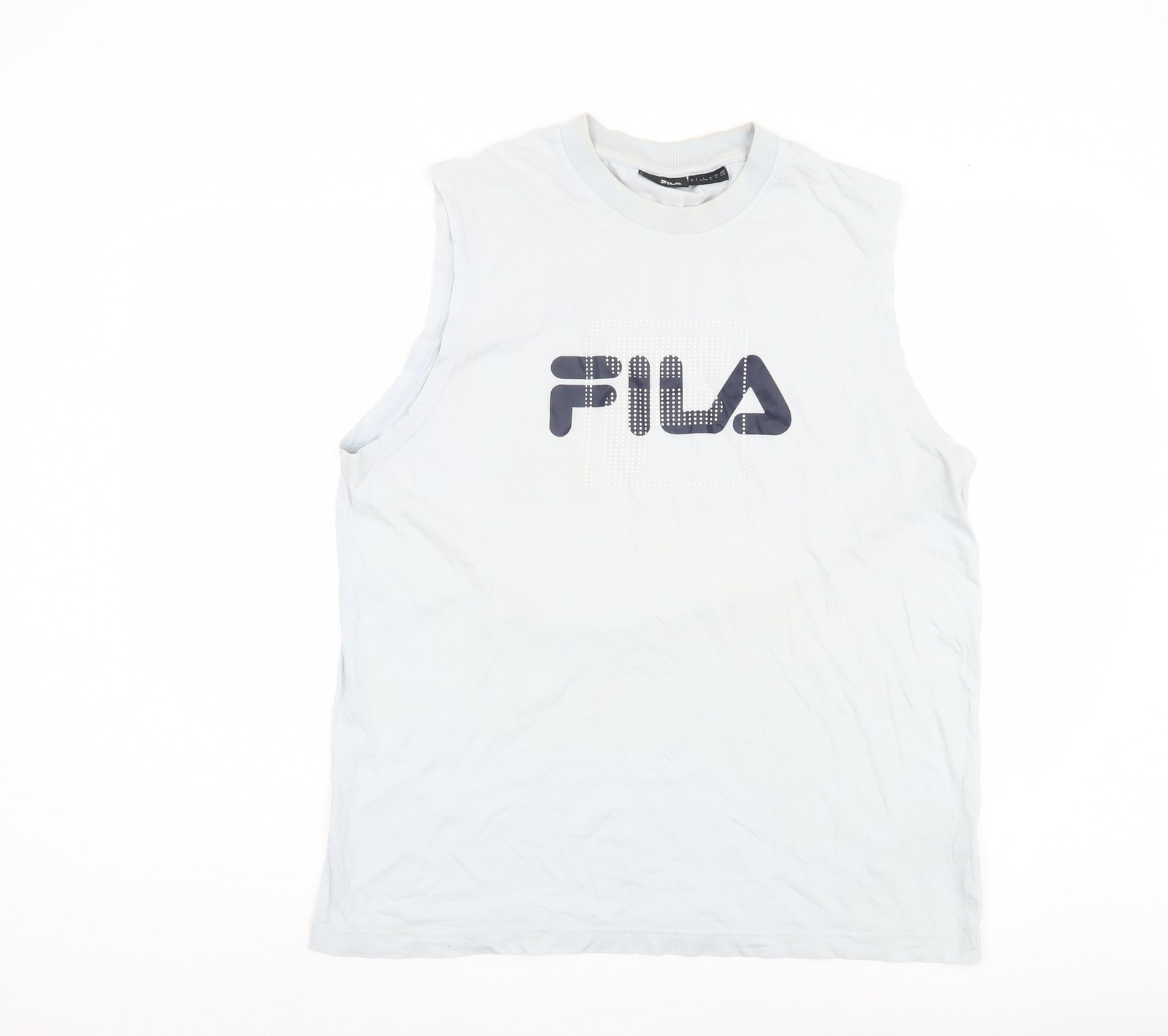 T shirt uomo Fila bianca cotone senza maniche L