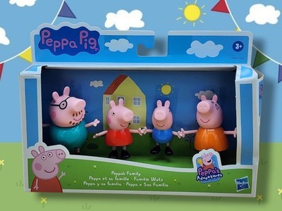 2021 Hasbro Peppa Pig Peppa's Family 4-Pack Action Figure Set Factory New