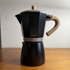 Gnali & Zani Italian Stove Top Coffee Maker Espresso Moka Pot Black