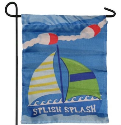 AES Splish Splash Ocean SEA Boat Garden Banner/Flag 12''X18'' Sleeved Poly