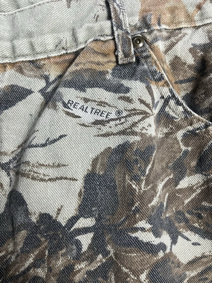 VTG Cabelas Pants Mens 34x32 Straight Realtree Camo Hunting Insulated Made USA - Image 3 of 4