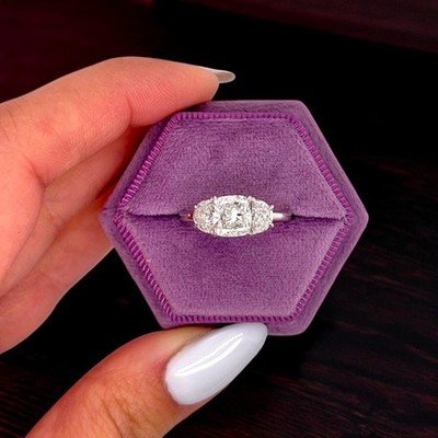 Luxus Design Platin Diamant Ring IGI E F VVS2 Lab Created 2 Kt Kissen PT950