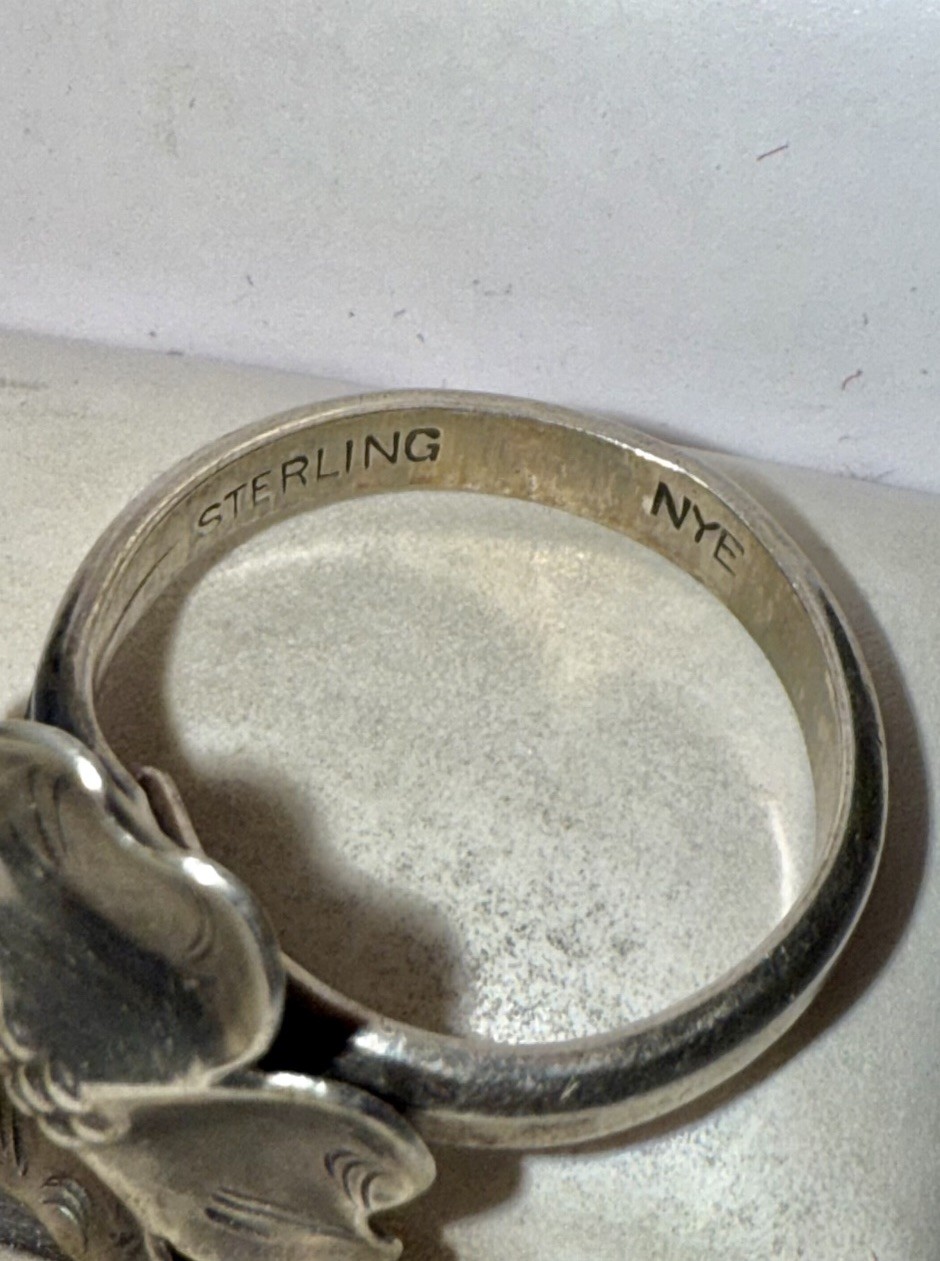 ESTATE Stuart Nye Solid Sterling Silver Clover Ri… - image 6