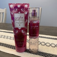 Bath and Body Works Gingham Gorgeous Set Full Size Body Wash And Mist NEW