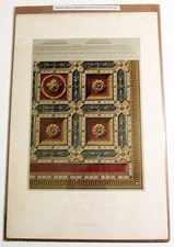 1896 Farbige Decorationen German Architectural Lithograph Print by E Ewald #8