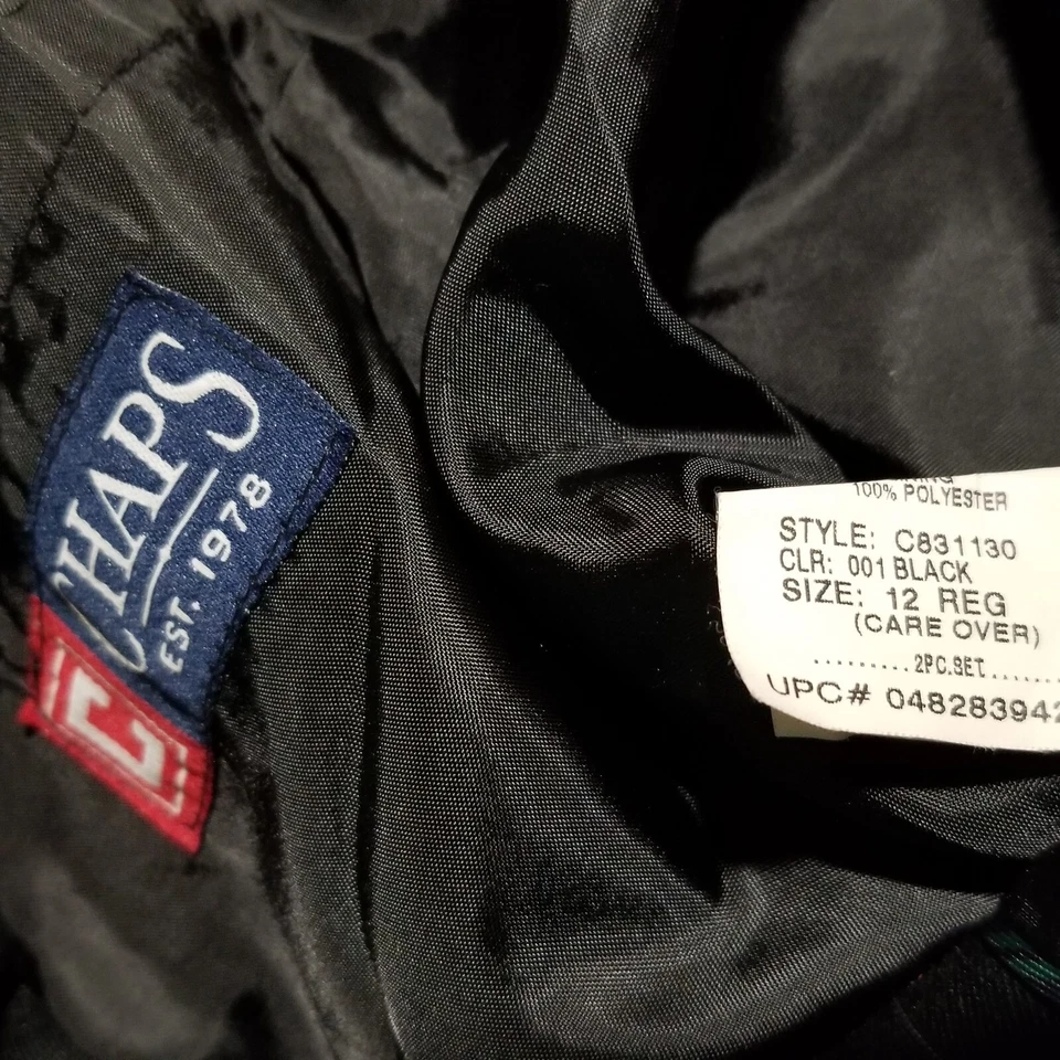 Chicos Chaps Blazer Chaqueta Abrigo Deportivo Talla 12 Negro Uniforme Formal Domingo de Pascua Foto 3 de 3