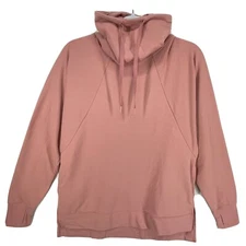All In Motion Funnel Neck Sweatshirt Womens Small French Terry Long Sleeve Pink
