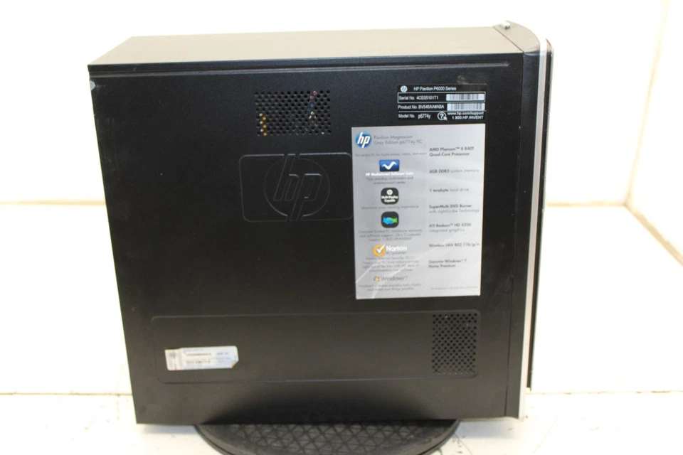 Computador desktop HP Pavilion p6774y AMD Phenom 2 x4 840T 4GB Ram sem disco rígido - Imagem 3 de 4