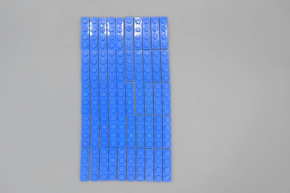 LEGO 50 x Basisplatte 1x4 blau blue basic plate 3710 371023 - Bild 2 von 2