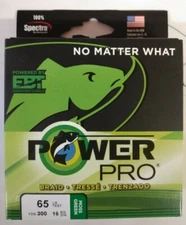 Power Pro 65 LB Pound 300 Yard Moss Green Braided Fishing Line