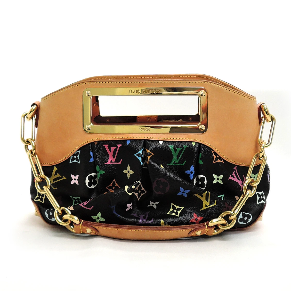 LOUIS VUITTON MONOGRAM Multicolor Black Judy PM Shoulder Bag Handbag 4 Rise on