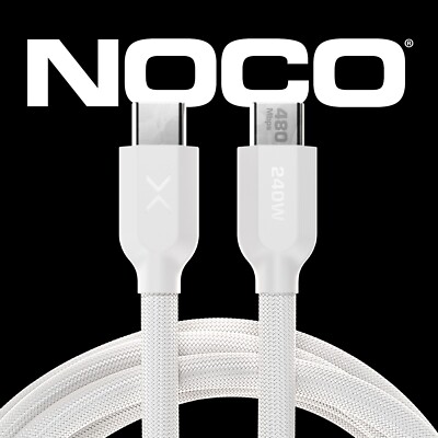 NOCO XGrid XC1: 240W USB-C to USB-C Cable with E-Marker Chip - 3-Foot (White)