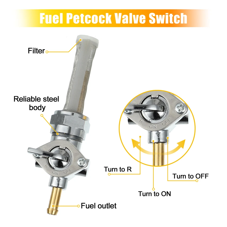 Interruptor de válvula de cierre de palanca de combustible de gasolina 62168-81 para Harley Davidson Disc Glide Foto 4 de 4