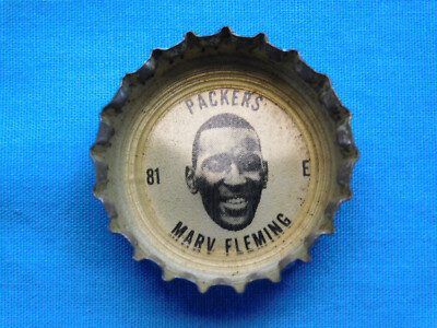 GREEN BAY PACKERS COCA COLA BOTTLE CAP MARV FLEMING #81 END ~ 1960'S ERA COKE