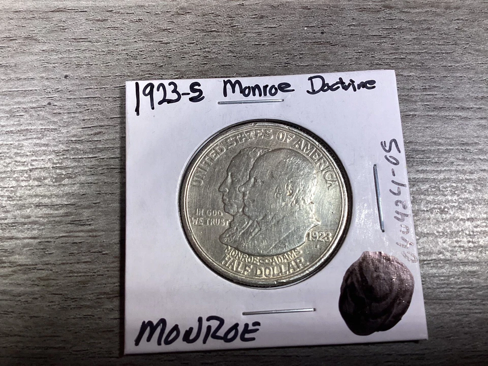 1923 S Monroe Doctrine Centennial Commemorative Silver Half Dollar 040424 05dk - Image 3 of 4