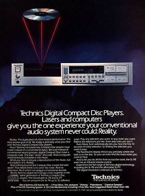 TECHNICS SL-P8 CD DIGITAL COMPACT DISC PLAYER—VINTAGE 1984