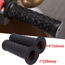 Motorcycle 7/8" Hand Grips HandleBar Rubber Gel For Honda Yamaha Kawasaki Harley