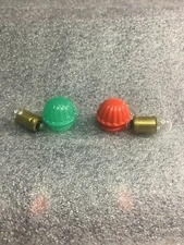 LIONEL ZW TRANSFORMER LENS CAPS RED & GREEN WITH #51 BULBS MFG IN USA