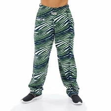 Seattle Seahawks NFL Zubaz Men's Classic Zebra Print Team Logo Pants