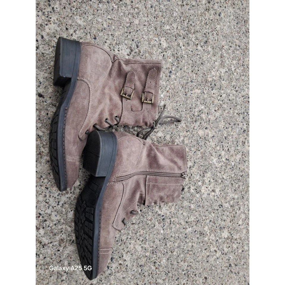 Botas Seychelles Gamuza Cuero Tostado con Cordones y Cremallera Mujer Talla 9 Foto 2 de 4