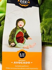 Baby Avocado Plush Hooded Pullover Halloween Costume - 6-12 Months 