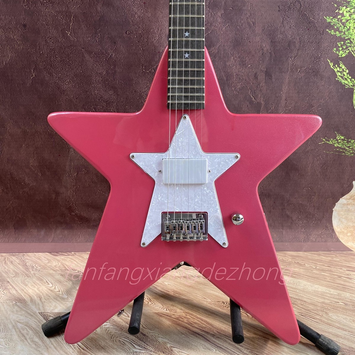 Daisy Rock Debutante Star Pink custom electric guitar 22 Daisy Rock Debutante Star Pink custom electric guitar 22