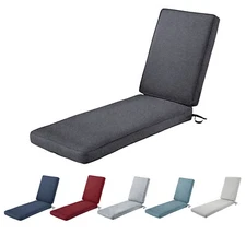 Outdoor Water Resistant Patio Chaise Lounge Cushion w/High-Density Sponge Fill