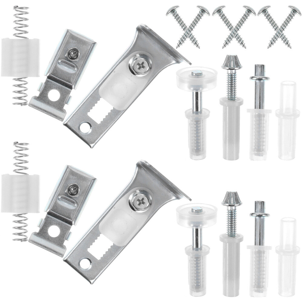 Sliding Door Hardware Repair Kit with Wheels for Closet & Bi-Fold Doors