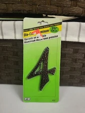 Hy-Ko 3-1/2" Black Die-Cast Aluminum Nail-On #4 (DC-3)