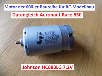 JE-Motor 7,2V ähnlich Speed 600 (Datengleich Aeronaut Race 650, MPX Permax 600)