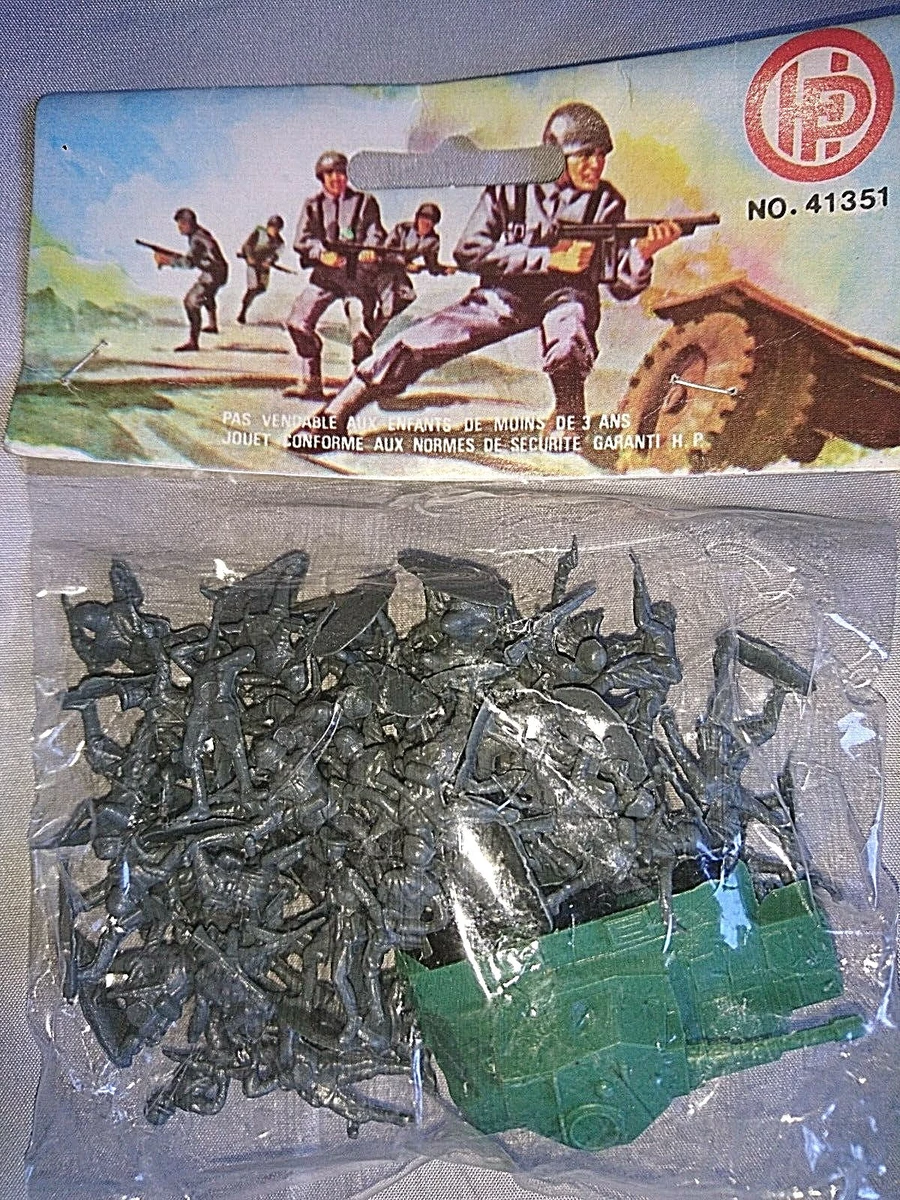 Lot De 12 Soldats Français Plastique Années 1970/90 - Échelle 1:32 (60 Mm) - Occasion