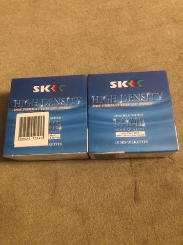 20 vintage SK High Density HD 3.5" Double Sided Disketten versiegelter Box - Afbeelding 5 van 5
