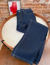 Denim  Co Petite 5-Pocket Slim Straight Leg Full Length Jeans Dark Wash New