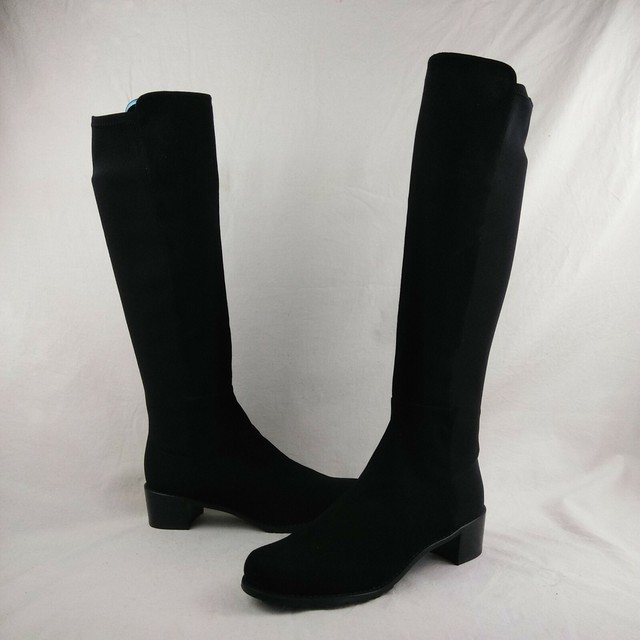 aldo black suede knee high boots