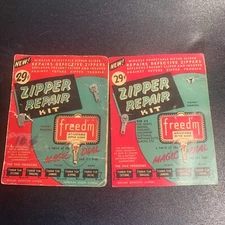 Lot of 2 Vintage Freed'm   Zipper Repair Kit Kits