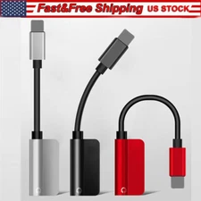 2 in 1 Audio Splitter Adapter 3.5mm Headphone Jack Adapter & Charger for iPhone