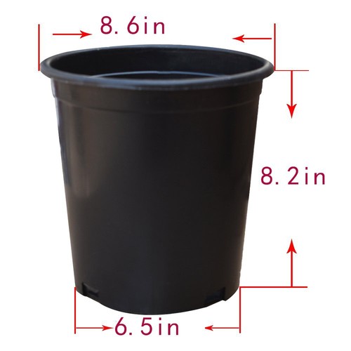 ALL-CARB Garden Plastic Flower Pots 1/2/3/5/7/10/15/20/25 Gallon Nursery Pots - Picture 16 of 33
