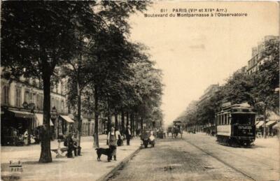 CPA PARIS 6. Boulevard du Montparnasse, am Observatoire F. Fleury (573497)