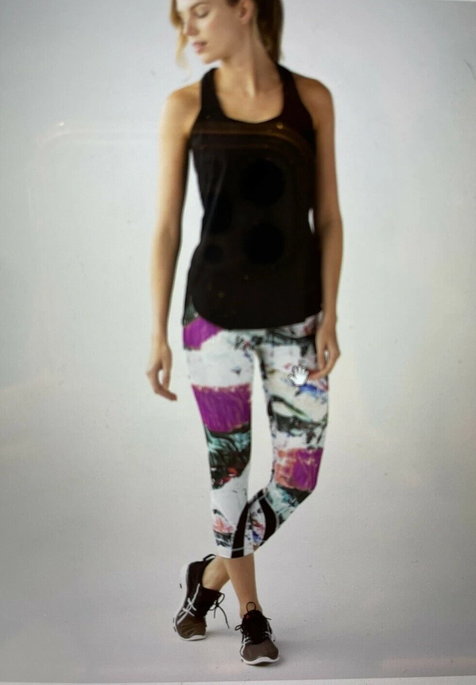 Lululemon RUN Inspire Crop II Pigment Wave Multi Luxtreme Size 6 EUC