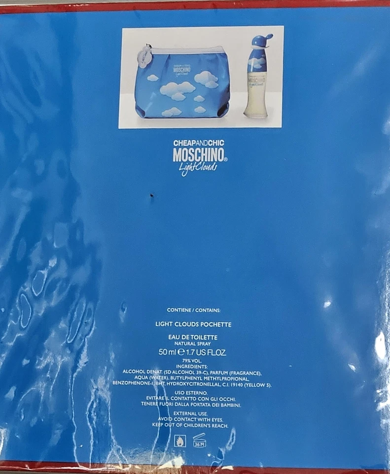 Cheap & Chic Moschino Light Clouds Perfume Mujer 1.7oz EDT Spray y Ponchette  Foto 2 de 4