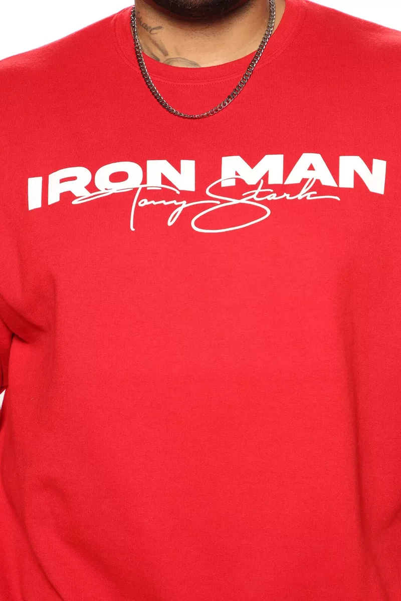 Marvel Iron Man Tony Adult Crewneck Sweatshirt Size M | eBay