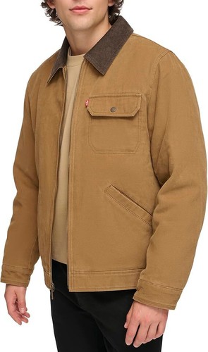 Men's Workwear Depot Jacket – Cotton Canvas with Corduroy Collar, Durable - 第 17/35 張圖片