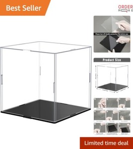 Illumibo MJ14003 Showcase 1: 18 Acrylicase+ Black Base Display, Clear