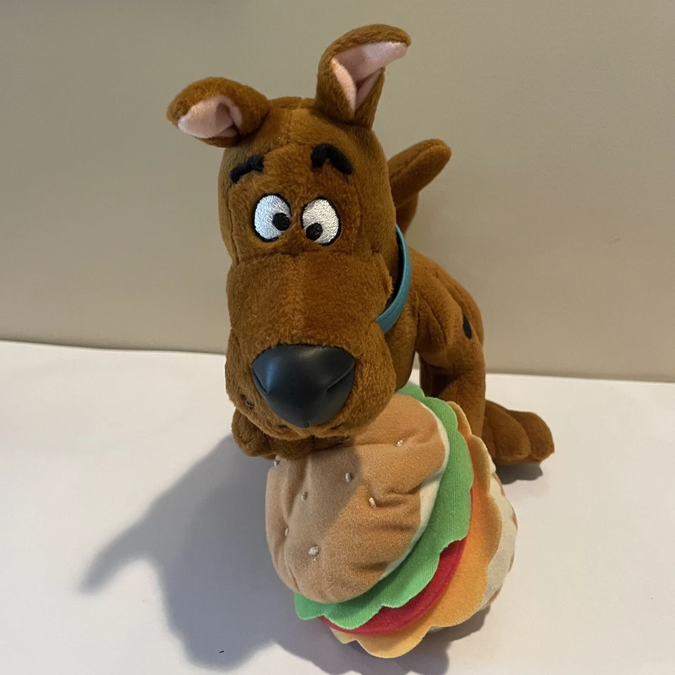 "Juguete de peluche de hamburguesa con queso Applause Scooby-Doo 11"" sin sonido 1999 de colección" Foto 4 de 4