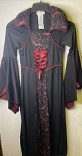 California Costume Collections Dress Black Burgundy Renaissance Kids Large